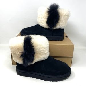 UGG Australia Classic Mini Wisp Black Women’s Suede Boots Size 1101039BLK